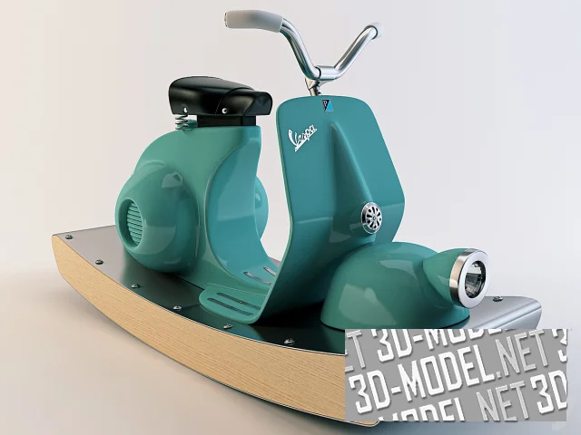 3d-модель Качалка в виде скутера Vespa