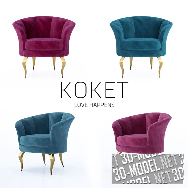 3d-модель Кресло Besame KOKET