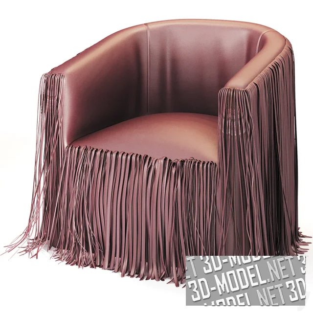 3d-модель Кресло Shaggy в коже NeKeia от Ngala trading