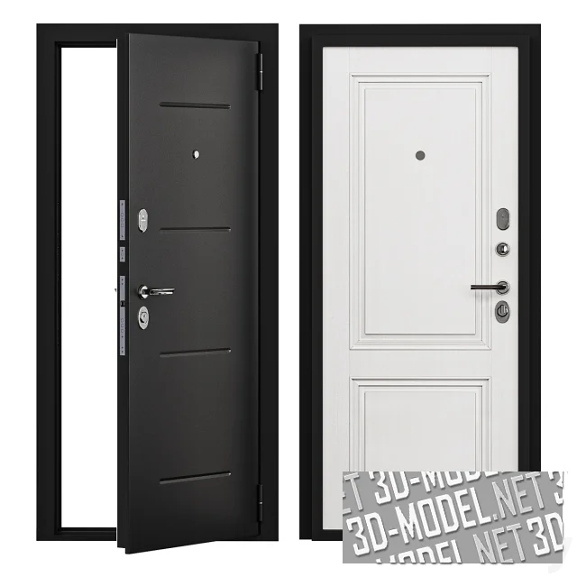 3d-модель Стальная входная дверь PORTA S 104.К32 BIANCO VERALINGA