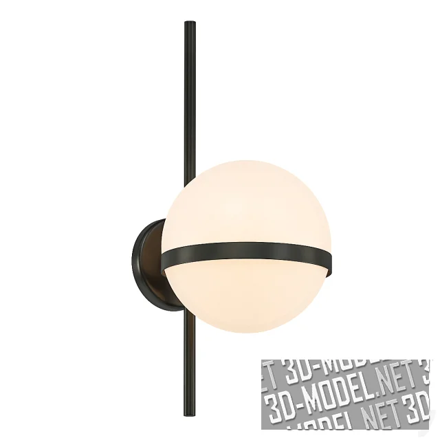 Бра Minimalist Opal Glass 1 Black от Beautifulhalo