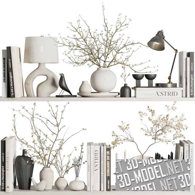 3d-модель Декоративные аксессуары для наполнения полок