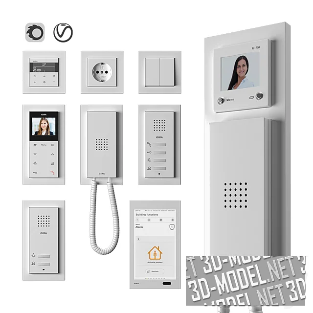 3d-модель Домофоны и электрофурнитура от Gira