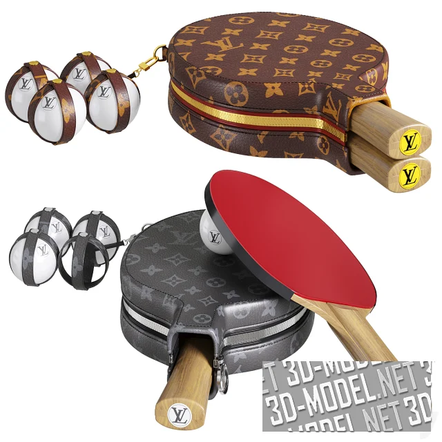 3d-модель Игровой набор для пинг-понга от Louis Vuitton и Fr People Lifestyle