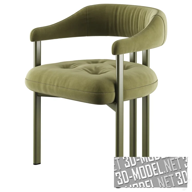 Кресло Greta, из ткани и кожи