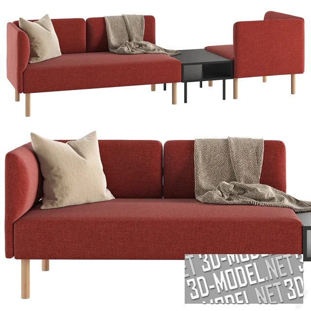 3d-модель Модульный диван Lillehem