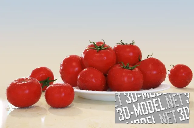3d-модель Мокрые помидоры