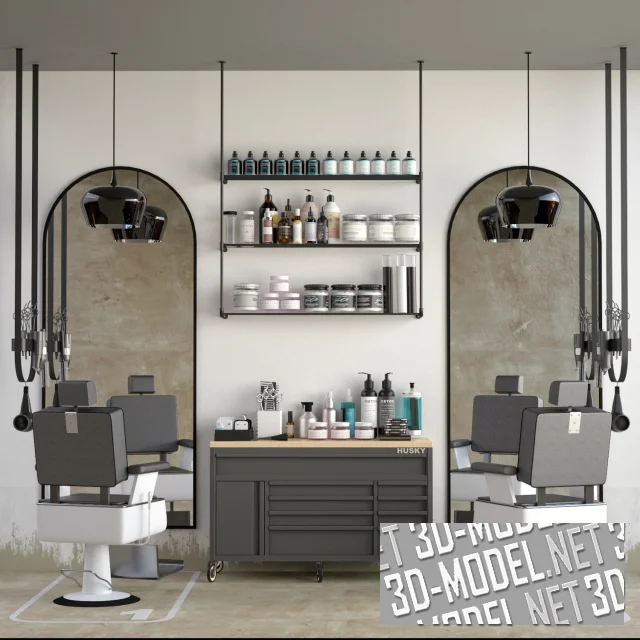 Салон красоты с арочными зеркалами