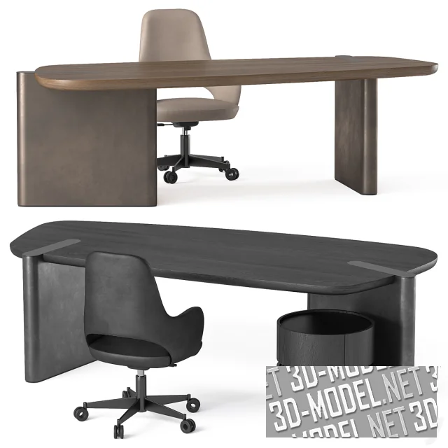 3d-модель Стол Flatiron, тумба Moneypenny и стул Colette