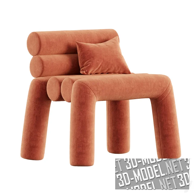 3d-модель Бархатное кресло от Homary
