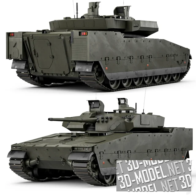 3d-модель Боевая машина BMP Strf CV90 2022
