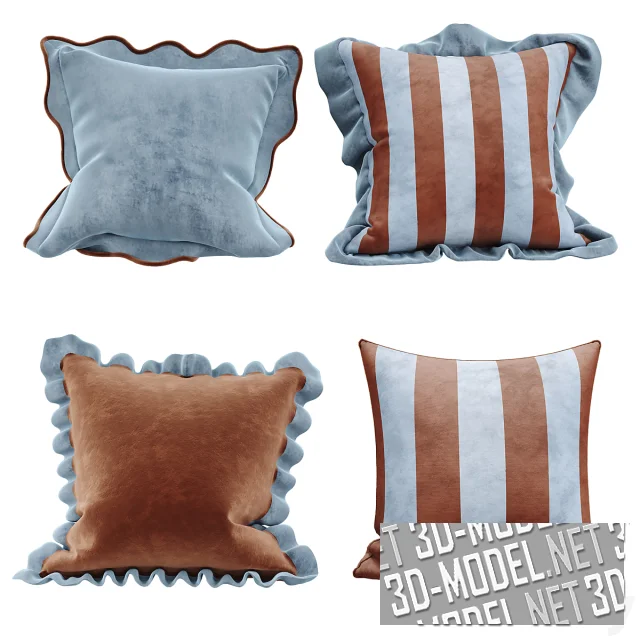 3d-модель Декоративные велюровые подушки