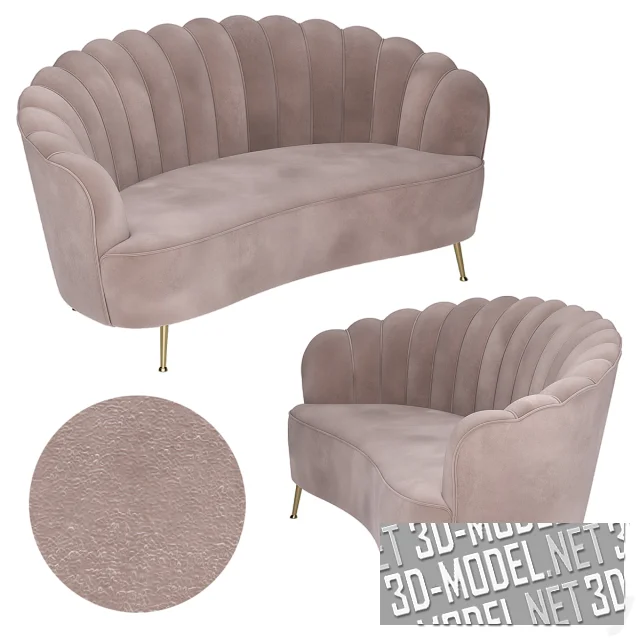 3d-модель Диван Rita от Regina Andrew