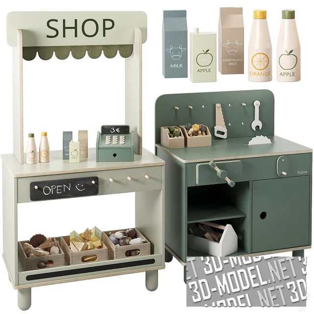 3d-модель Игрушка «Магазин и верстак» от FLEXA