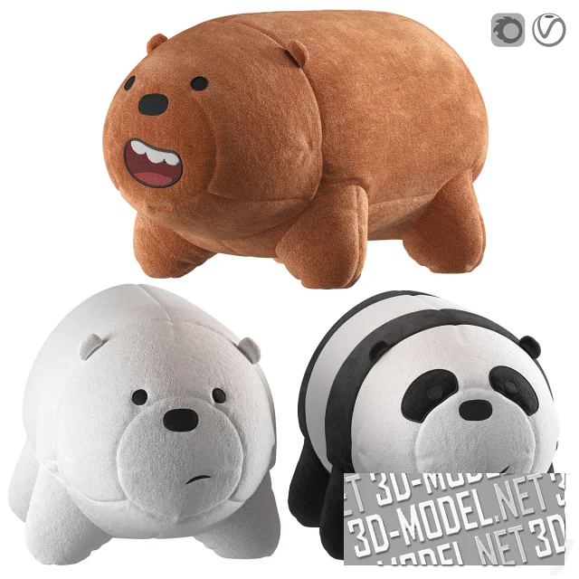 3d-модель Игрушки Miniso We Bare Bears