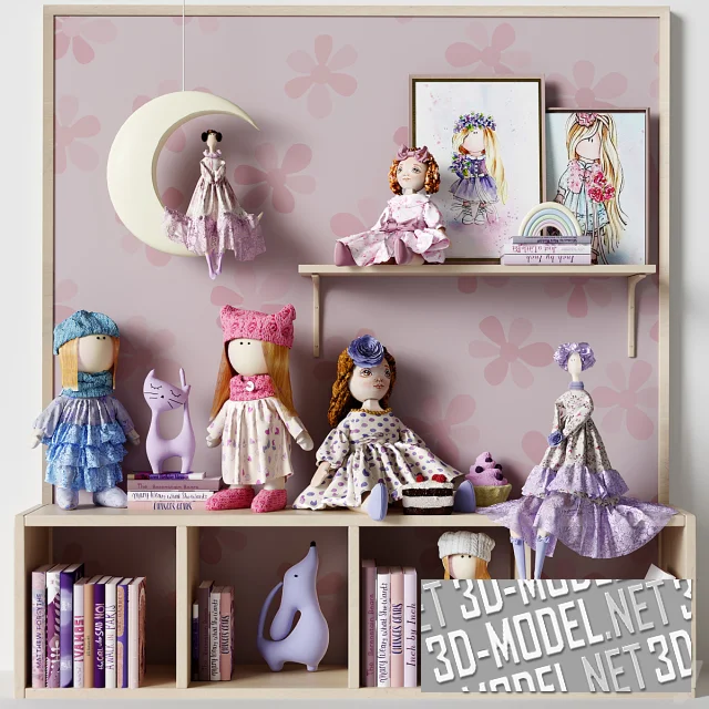 Коллекция кукол, игрушки и другой декор