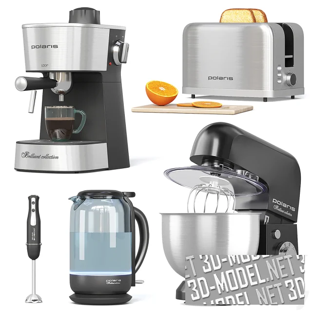 3d-модель Комплект техники Polaris Brilliant Collection и декор
