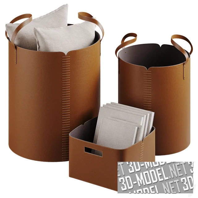 3d-модель Корзины Pottery Barn Hardy Leather