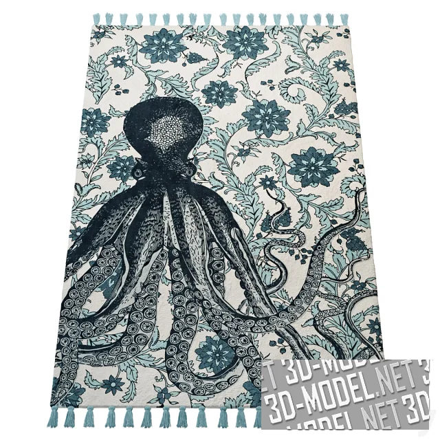 Ковер Thomas Paul Printed Flatweave Giant Octopus 200TATP03A-P