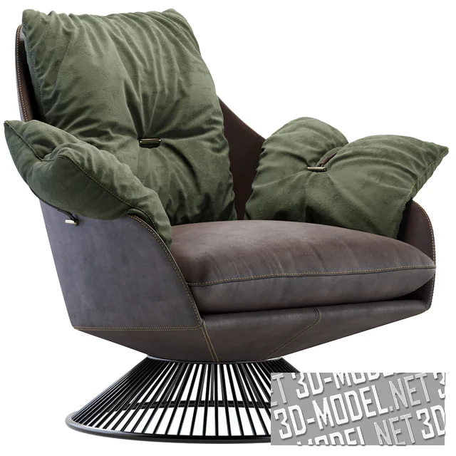 3d-модель Кожаное кресло GLOSS