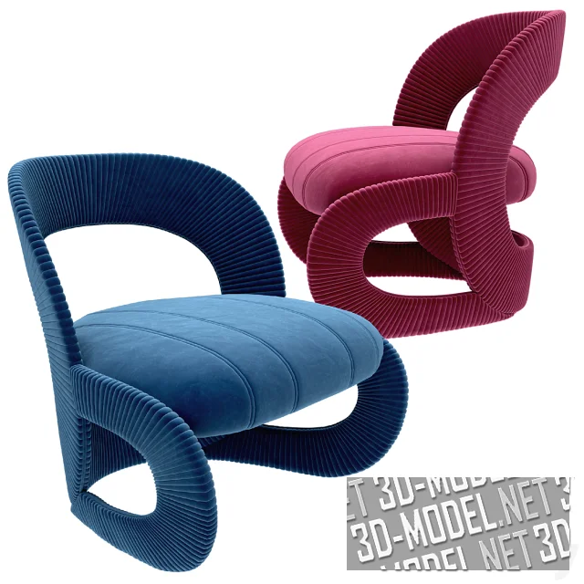 3d-модель Кресло Penelope, 2 цвета