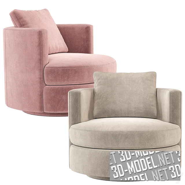 3d-модель Кресло Restoration Hardware Wren