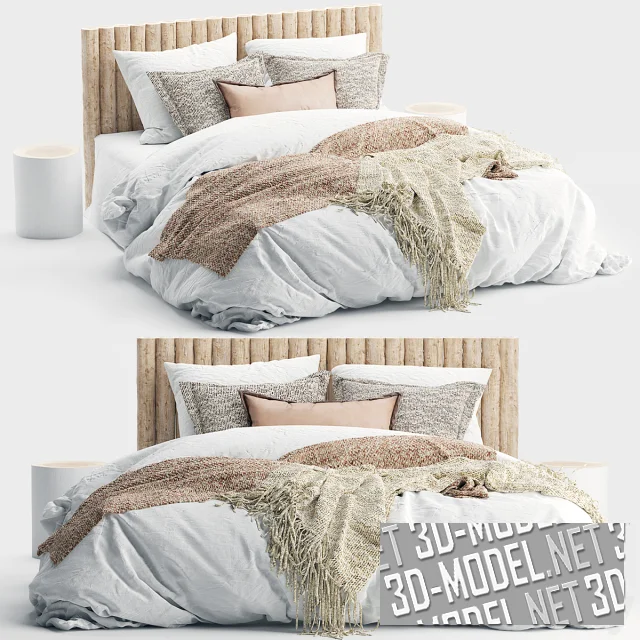 3d-модель Кровать с изголовьем Takke из коллекции Uniqwa