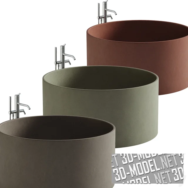 3d-модель Круглая ванна In-Out CEMENTO