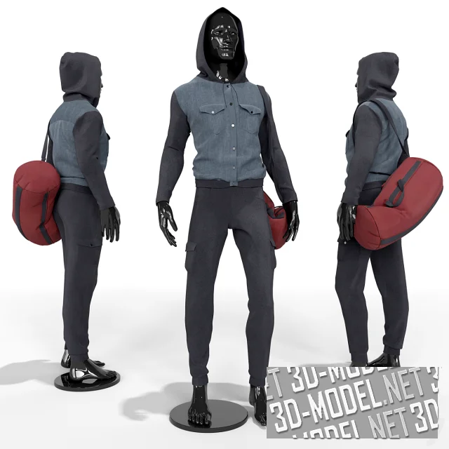 3d-модель Манекен в мужской одежде