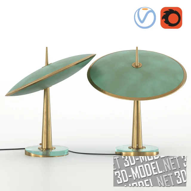 3d-модель Настольная лампа Fontana Arte Disco Mod. 1538