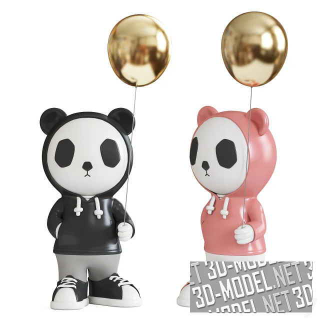 Панды с золотым шаром