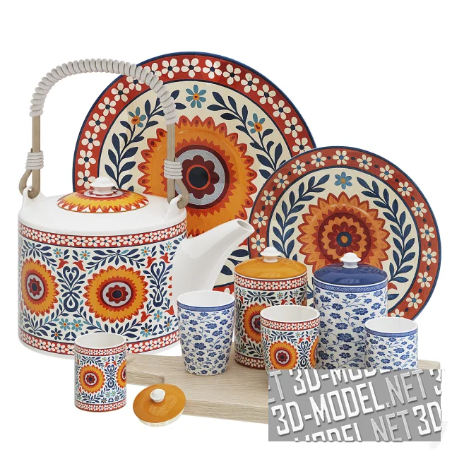 3d-модель Посуда Modern Folk