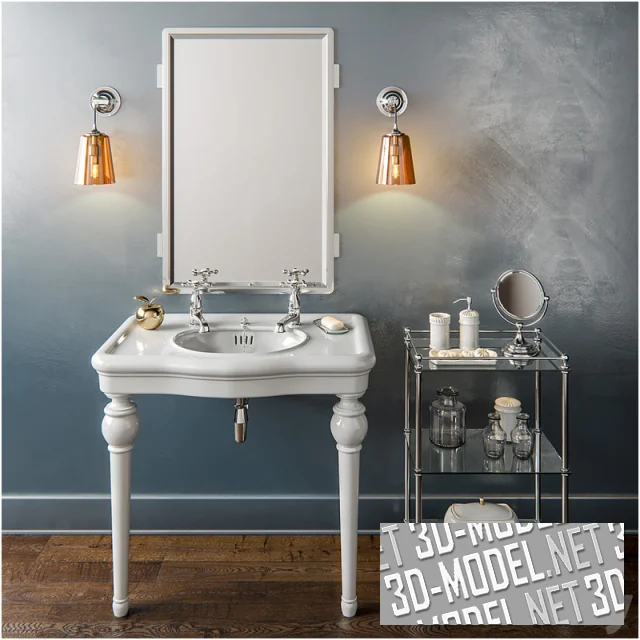 3d-модель Раковина Drummonds Windermere и аксессуары