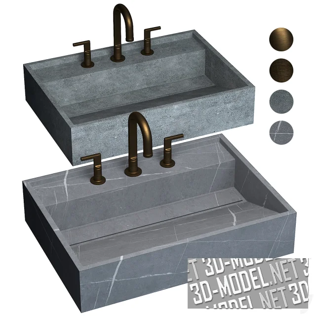 3d-модель Раковина IBASINS Collection HYDRA от Inalco