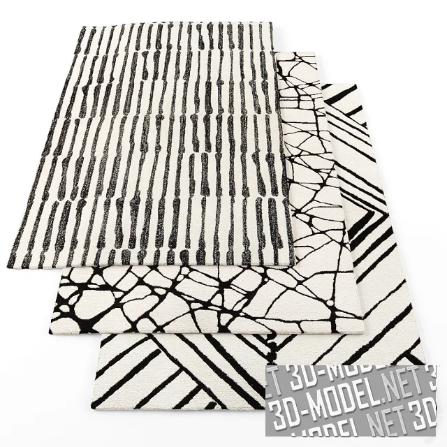 Серия современных ковров, 5 текстур