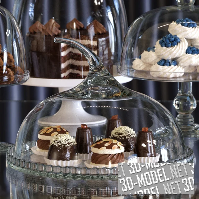 3d-модель Сет для подачи десертов