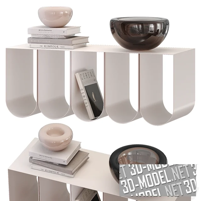 3d-модель Скамья Curved Bench от Kristina Dam и декор