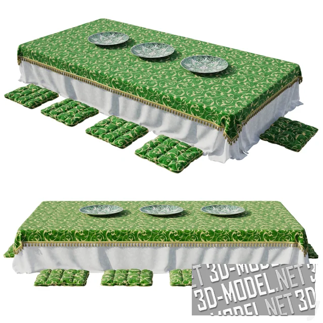 3d-модель Скатерть Дастархан, 3 цвета