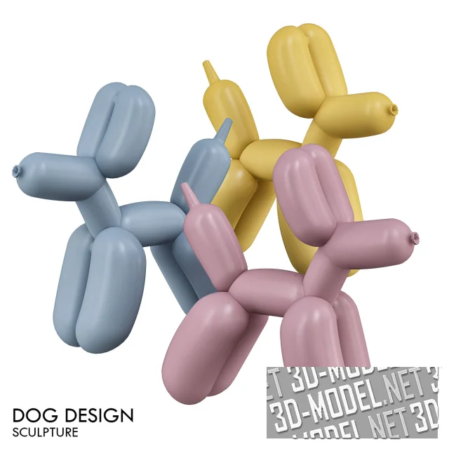 3d-модель Скульптура собаки из надувного шара (IMPERIUMLOFT-SKT00180)