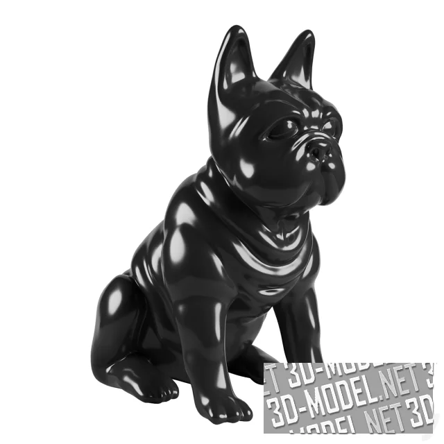 3d-модель Статуэтка «Черный бульдог» D3232 от Garda Decor