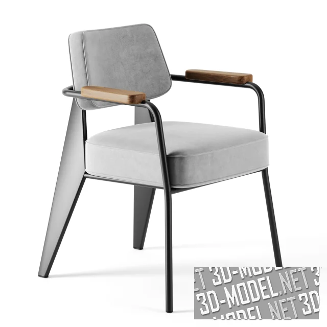 3d-модель Стильное кресло Vitra Fauteuil Direction