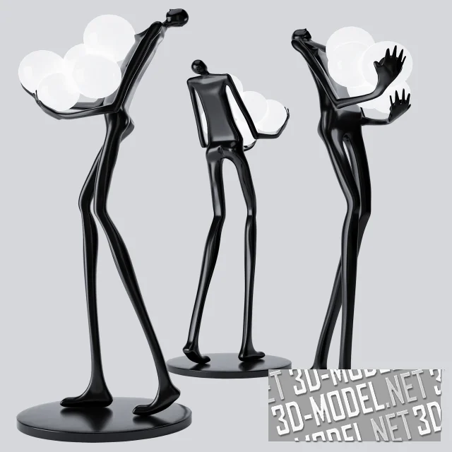 3d-модель Торшер Man Baloons Black (Shoploft)