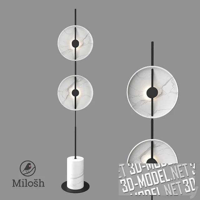 3d-модель Торшер Om 0751FL-2BK от MILOSH TENDENCE