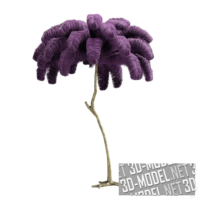 Торшер с перьями A MODERN GRAND TOUR loft-concept