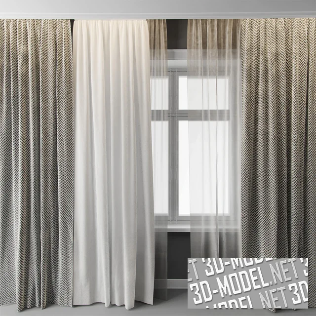 Трехслойные шторы