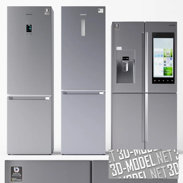 3d-модель Три холодильника от Samsung