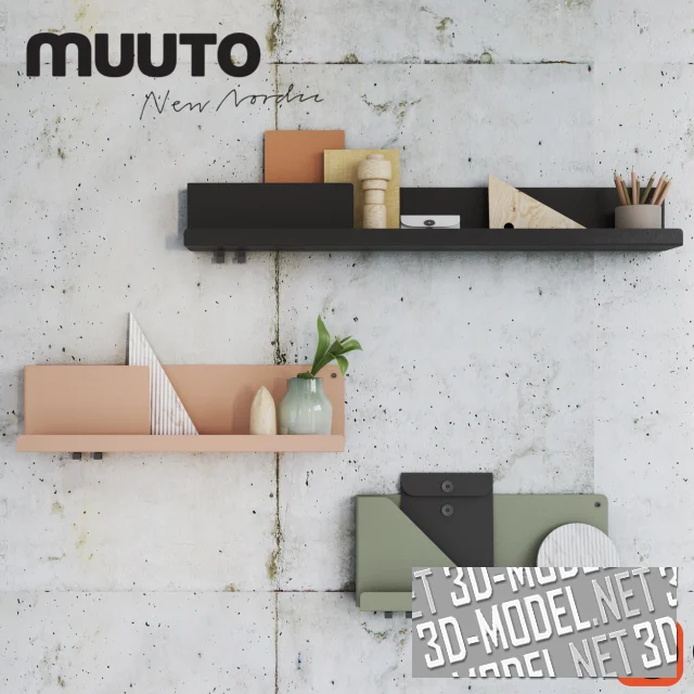 3d-модель Три размера полок New Nordic от Muuto