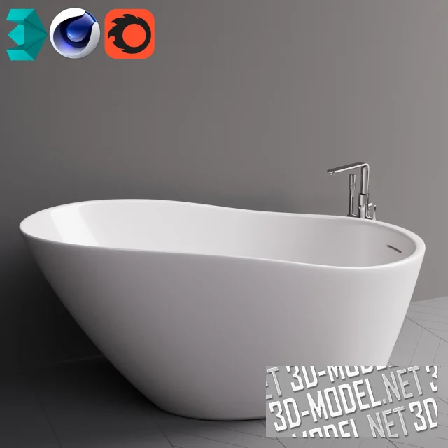 Ванна Marmorin Mia и смеситель GROHE Lineare New 23792DC1
