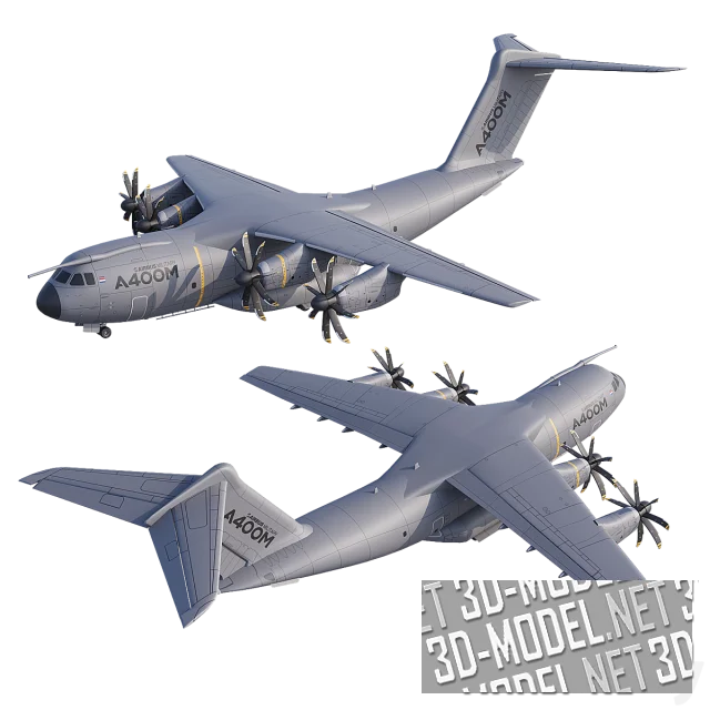 3d-модель Военно-транспортный самолет Airbus A400M