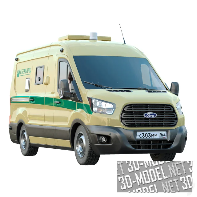 3d-модель Автомобиль Ford Transit Collection Sberbank
